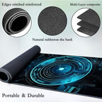 for MTG Game Playmat, for Magic TCG Rubber Play mat,Tabletop Card Playmats with Smooth Surface,Trading Card Inked Game Mat,Battle Game, Circle Art