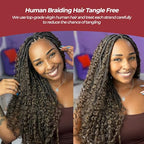 Human Braiding Hair for Boho Braids #4 20 Inch Curly Human Hair for Boho Braids 2 Bundles 100g Boho Hair for Braiding 100% Deep Wave Bulk Human Hair for Boho Knotless Braids (#4,20inch)