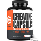 Crazy Muscle Creatine Capsules, 5g of Premium 3X ThreeAtine Pre Workout Bulk Mass Gainer, High Absorption Easy to Take Creatine Monohydrate, Optimum Performance for Men Women, 360 Capsules