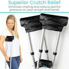 Vive Premium Crutch Pads & Hand Grips - Comfortable, Breathable, Machine Washable Padding - Moisture Wicking & Odor Reducing Pillow Accessory Covers for Adult & Youth Walking Crutches