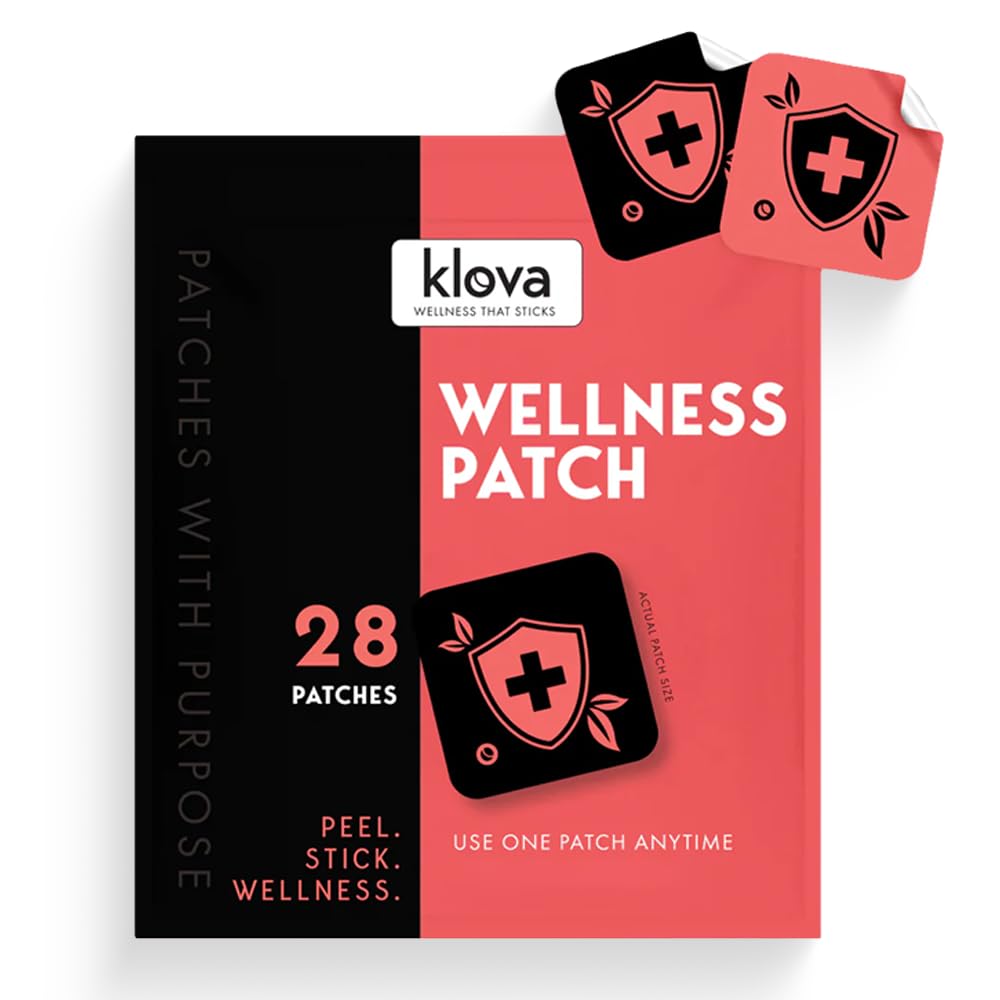 Klova Wellness Patches for Immune Support & Daily Wellness | 24-Hour Immune Support | Calm Patch for Adults with Zinc, Bee Propolis & Pterostilbene