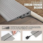 LIEKUMM 3/4" Rise PVC Threshold Ramp for Doorways, 1700 Lbs Capacity, Self-Adhesive Transition Ramp for Wheelchairs, Strollers, and Scooters, Cuttable, Grey