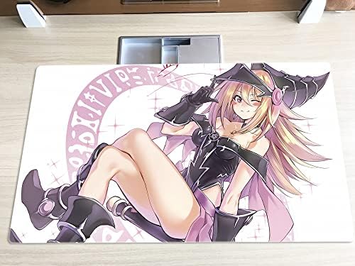 New Playmat Dark Magician Girl TCG CCG Trading Card Game Mat Pad No Zones + Free Bag (ZD014-969-K)