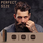 Striking Viking Boars Hair Beard Brush for Men - 4.2" Ergonomic Design with Naturally Derived Beach Wood - For Men's Beard & Mustache Care