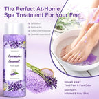 Foot Soak Set Feet Callus Remover Pedicure Set - Lavender Foot Soak Salts,Foot File,Foot Scrub & Urea Foot Cream Pedicure Supplies For Dry Cracked Feet Foot Spa Kit for Women