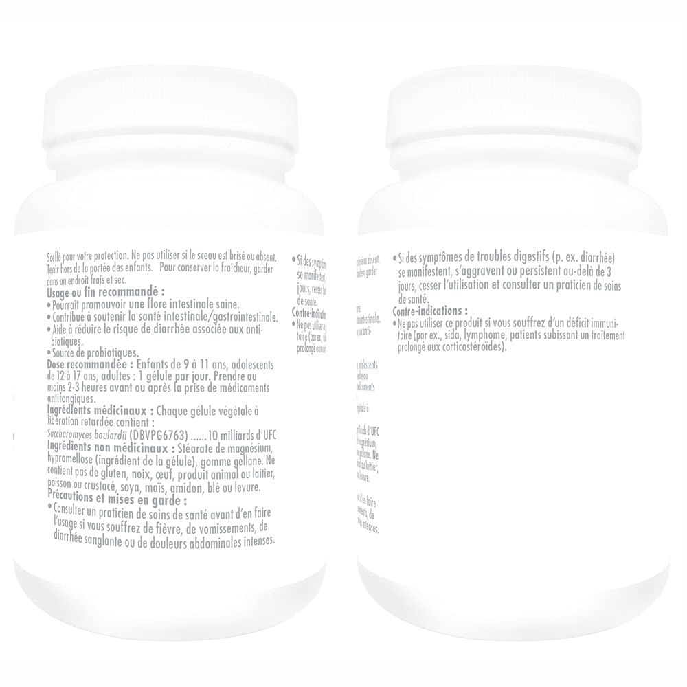 Bio Absorb Saccharomyces Boulardii Probiotic, 10 Billion CFU per Capsule