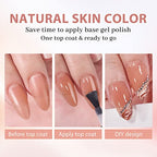 BTArtbox Press On Nails Medium - Soft Gel Nail Tips Almond XCOATTIPS Natural with Base Color, Stronger Adhesion, Pre-shaped Ultra Fit Fake Nails for Short Nail Extensions
