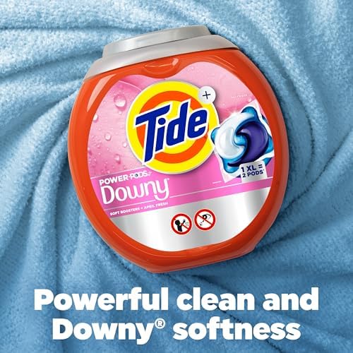 Tide Power PODs + Downy Laundry Detergent Pods, 57 Count, Soft Boosters + April Fresh