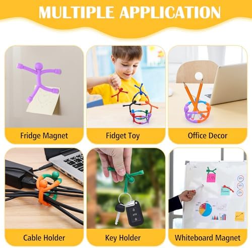 30Pcs Magnetic Travel Toys, Magnets Men for Kids, Cute Magnetic People for Refrigerator, Fridge Magnets Fidget Toys for Adults Kids Gifts