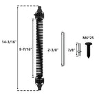 skysen 4 Pack 14" Fence gate Spring self Closing and Adjustable for Wooden or Vinyl Fence,Carbon Steel,Black(gate spring-14"-4)