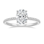 EAMTI 925 Sterling Silver Engagement Rings for Women Oval Cut Size 7