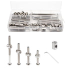 Crib Screws Hardware Replacement Kit - 16 Set M6 Hex Drive Socket Cap Barrel Nuts Assortment Kit for Baby Bed Cribs Furniture, M6x40/50/60/70/80mm