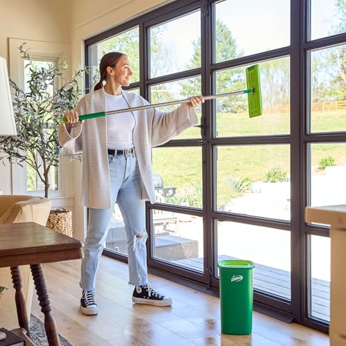 Libman Rinse 'n Wring Mop and Bucket System | Microfiber Floor Mop | Hardwood Floor Cleaner | Wet & Dry Mop | Clean & Dirty Water Chambers | Power Blades | 1 Total Microfiber Pad