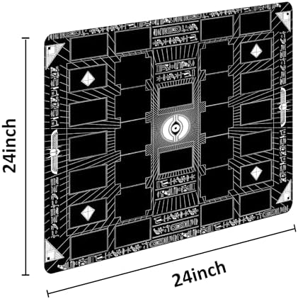 for Yugioh Playmat, 2-Player, Limited Edition Rare Dice and Free Storage Bag Master Rule Duel Field Zones, Large Card Game Mat (Thousand-Eyes)