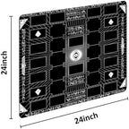 for Yugioh Playmat, 2-Player, Limited Edition Rare Dice and Free Storage Bag Master Rule Duel Field Zones, Large Card Game Mat (Thousand-Eyes)