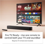 Amazon Fire TV Soundbar (newest model), 2.0 speaker with DTS Virtual:X and Dolby Audio, Bluetooth connectivity