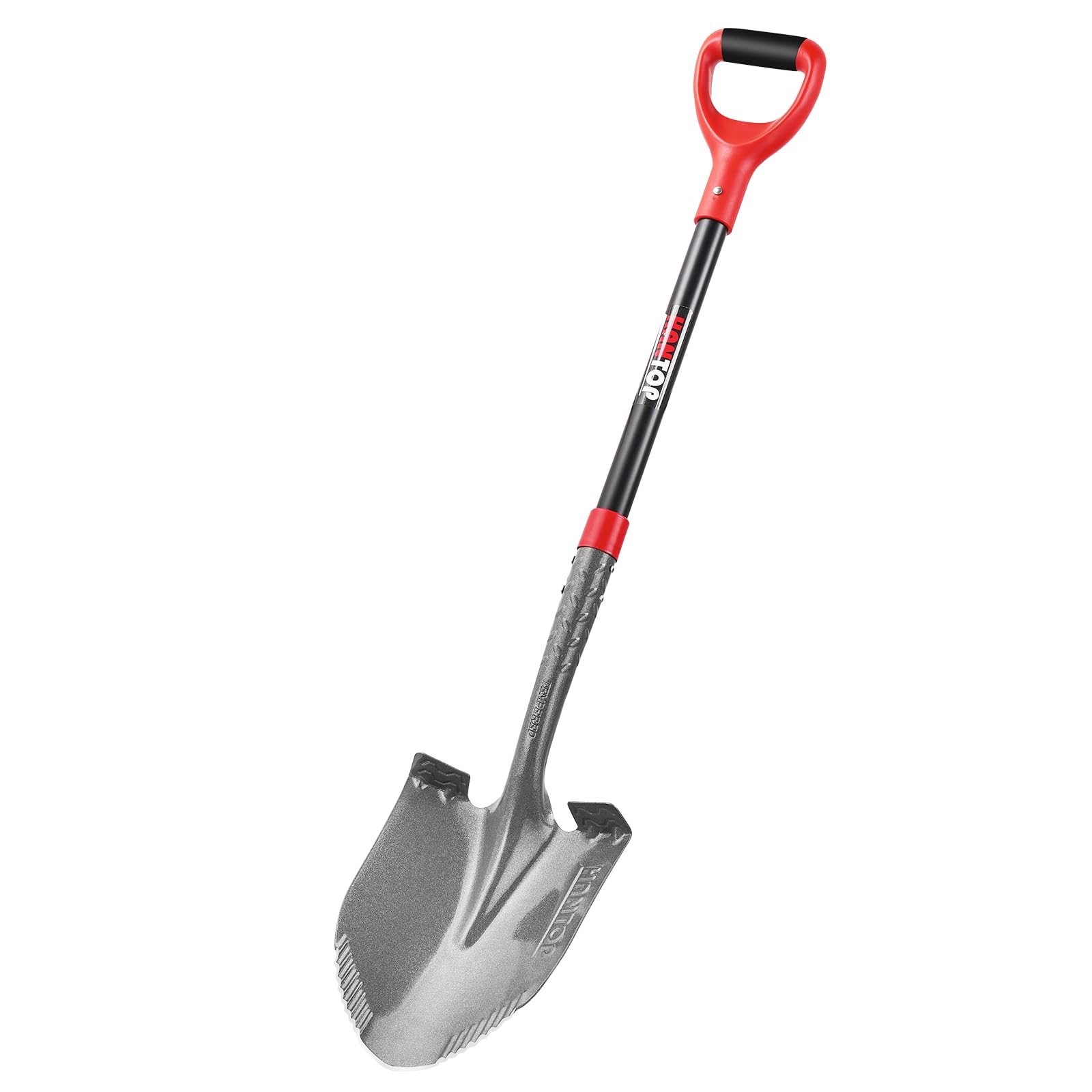 HANTOP Sharp Sawtooth Blade Round Garden Shovel Spade for Digging