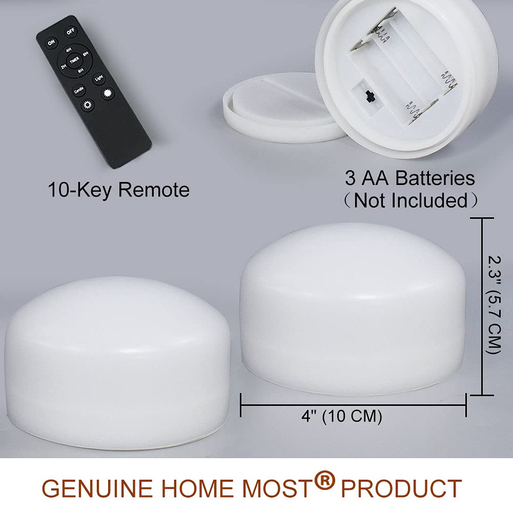 HOME MOST 2-Pack Large Halloween Pumpkin Lights with Remote and Timer - White Pumpkin Lights Battery Operated Halloween Decor - Bright Jack-O-Lantern Decorations