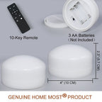 HOME MOST 2-Pack Large Halloween Pumpkin Lights with Remote and Timer - White Pumpkin Lights Battery Operated Halloween Decor - Bright Jack-O-Lantern Decorations