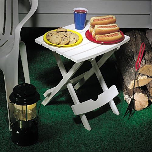 Adams Manufacturing 8500-48-4702 Quik-Fold Side Table, White/2 Pack