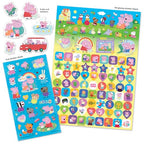 Peppa Pig Family Mega Sticker Pack Featuring New Baby Sister Evie | Officially Licensed Product | Three Types of Stickers (120+ Stickers) | Reusable | Age 3+ | Unisex | Gifts, Presents & Party Bags