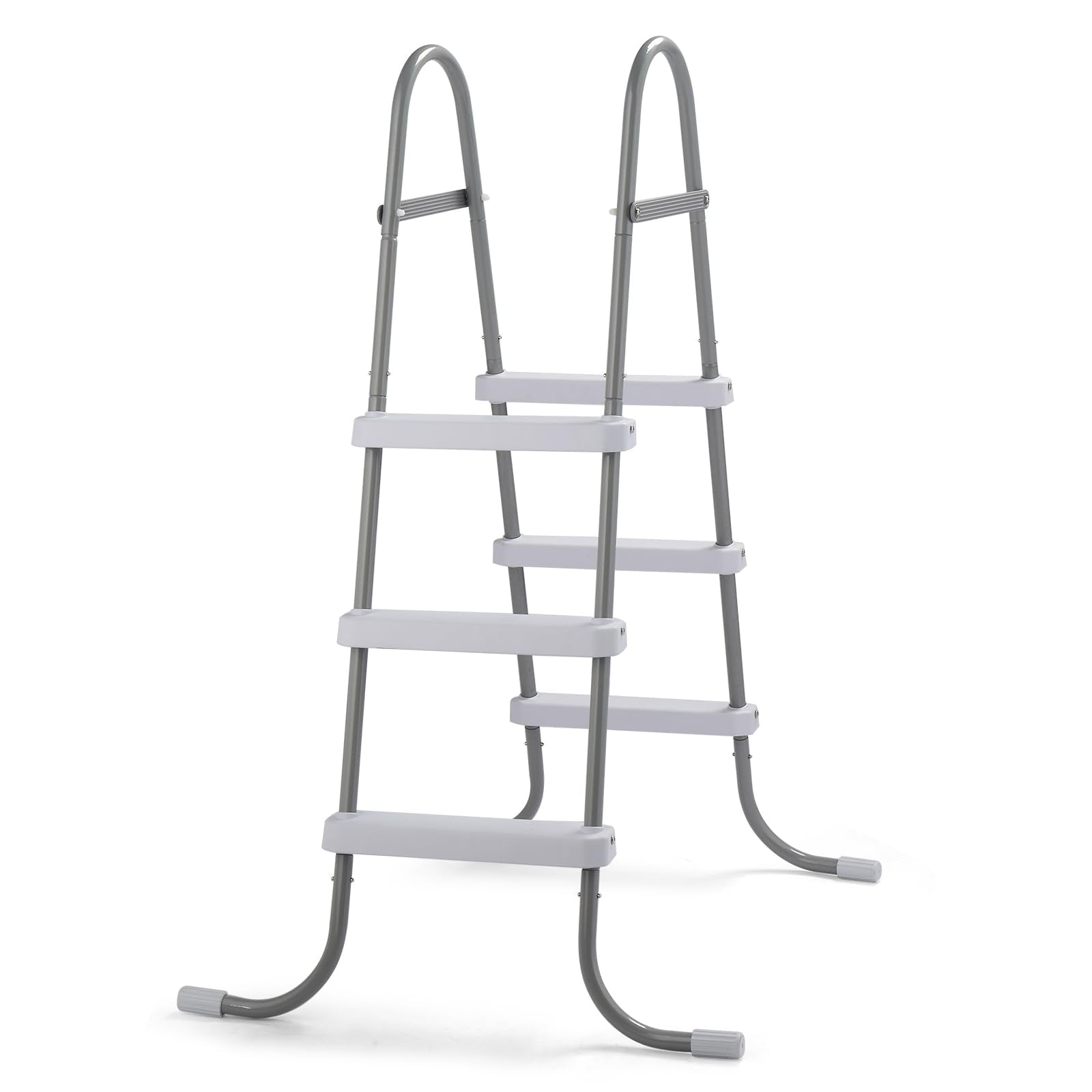 Outvita Above Ground Pool Ladder, 3-Step Steel A-Frame Swimming Pool Stairs for 42" High Wall, 300 lbs Capacity Entry/Exit Steps with Secure Non-Slip Sturdy Wide Step