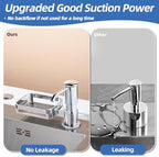 Soap Dispenser for Kitchen Sink with Sponge Holder, Built in Soap Dispenser Pump, Under Counter ABS Pump Head with 38" Extension Tube Kit, Good Suction Power, Chrome