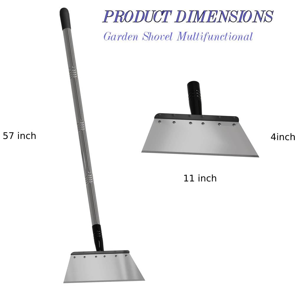 RISETEX Multifunctional Heavy Duty Stainless Steel Garden Flat Shovel