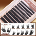 Geeneiya Fairy Lash Clusters Kit D Curl Eyelash Clusters Wispy 10-18MM DIY Lash Extension Kit Volume Cluster Eyelash Extensions Kit Individual Lashes with Waterproof Lash Bond and Seal for Beginners