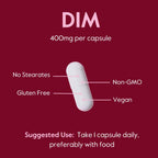 BESTVITE DIM (Diindolylmethane) 400mg with Bioperine (240 Vegetarian Capsules) (120 x 2) - No Stearates - No Gelatin - Vegan - Non GMO - Gluten Free