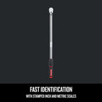 CRAFTSMAN Torque Wrench, 1/2" Drive, 50-250 FT-LB (CMMT99434)