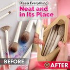 Silicone Makeup Brush Holder Travel - Small Makeup Brush Bag Travel Makeup Bag for Brushes Silicone Makeup Brush Organizer Makeup Brush Case - Silicone Make Up Bag Make Up Brush Holder Organizer