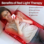 Comfytemp XL Large Red Light Therapy Pad for Body, 24'' x 17'' FSA HSA Eligible Near Infrared Light Therapy Pad with 320 LEDs, 48W Light Wrap for Back Waist Joint Muscle Pain Relief, 660nm & 850nm
