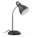 LEPOWER Metal Desk Lamp, Eye-Caring Table Lamp, Study Lamps with Flexible Goose Neck for Bedroom, Home Office (Matte Black)