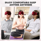 Sleep Mask | 99% Fully Block Out Light Eye Sleep Mask | Long Lash Extension | 3D Deep Contoured Eyes Cover Zero Pressure | Adjustable Straps | Sleep Travel Home Nap Rest Women Men (Red)