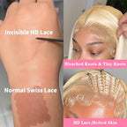30 Inch Lace Front Wig Human Hair 13x6 Body Wave Blonde Lace Front Wigs Human Hair Transparent 613 HD Lace Frontal Wig Pre Plucked with Baby Hair 180% Density