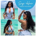 Human Braiding Hair Deep Water Wave Bulk Human Hair 50g 18 Inch Curly Human Hair for Boho Braids Hair Extensions No Weft 1 Braids Per Pack Wet and Wavy Human Hair Braiding Hair Natural Color