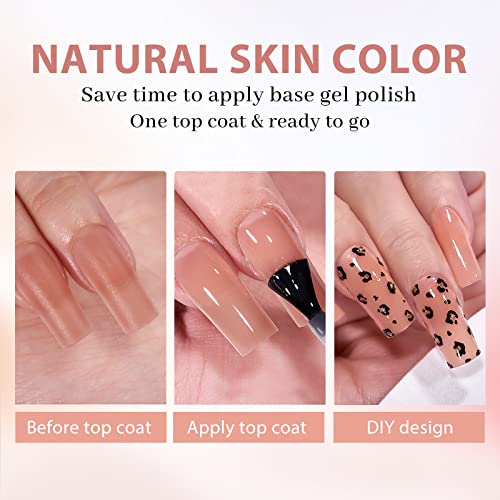 BTArtbox Gel Nail Tips Long Square - Press On Nails 600pcs 5 Colors XCOATTIPS Natural Fake Nails with Pre-applied Tip Primer Cover,Pre-colored 15 Sizes Soft Gel False Nails for Nail Art DIY