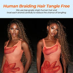 Human Braiding Hair for Boho Braids #27 26 Inch 2 Bundles 100g Deep Wave Bulk Human Boho Hair for Braiding (P27, 26 Inch)