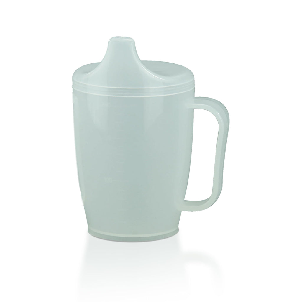 HaseMed Adult Sippy Cup with Easy-Grip Handle & Spout Lid, 8.5 oz – Lightweight & Spill-Resistant Mug for Seniors & Adults, Use for Hot & Cold Beverages, Travel & Home - 1 Pack
