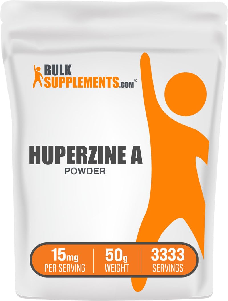 BulkSupplements.com Huperzine A Powder - Huperzia Serrata Powder, Huperzine A Supplement - Nootropic Supplement, Gluten Free, 15mg per Serving, 50g (1.8 oz) (Pack of 1)
