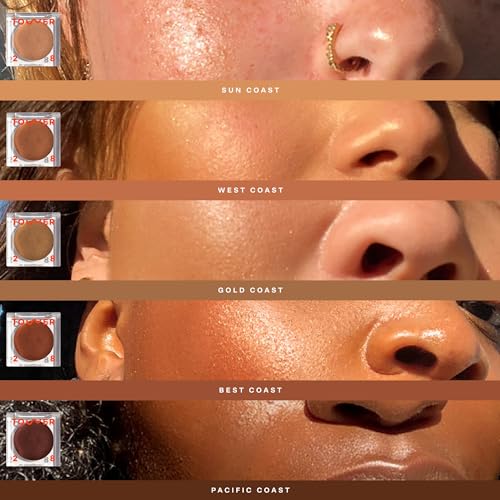 Tower 28 Beauty Bronzino Illuminating Cream Bronzer for Sensitive Skin – Moisturizing, Silicone-Free, Vegan and Cruelty-Free – Color GOLD COAST, Medium Neutral Bronze