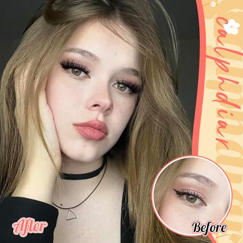 Fluffy Cat Eye Individual Lashes 80D+100D Volume Cluster Eyelash Extensions D Curl Lash Clusters 10-18mm Eyelash Clusters 380pcs Light & Right Cluster Lashes Thick Lash Extension Easier to Use