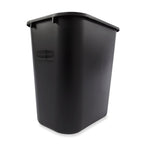 Rubbermaid Commercial Products Wastebasket Small 13QT/3.25 GAL, for Home/Office/Under Desk, Black (FG295500BLA), Pack of 4
