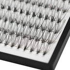 Bodermincer Black/Colored Cluster Lashes 240pcs 20D/40D DIY Eyelash Extension D Curl Long Individual Lashes Mixed Tray Faux Mink Lash Clusters Extensions 8-22mm (10D-10mm)