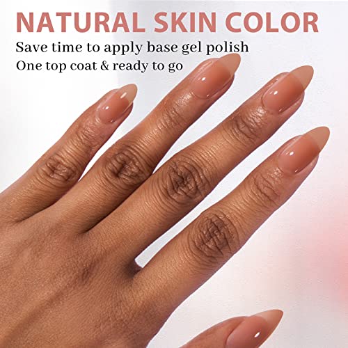 BTArtbox Press On Nails Medium - Soft Gel Nail Tips Almond XCOATTIPS Natural with Base Color, Stronger Adhesion, Pre-shaped Ultra Fit Fake Nails for Short Nail Extensions