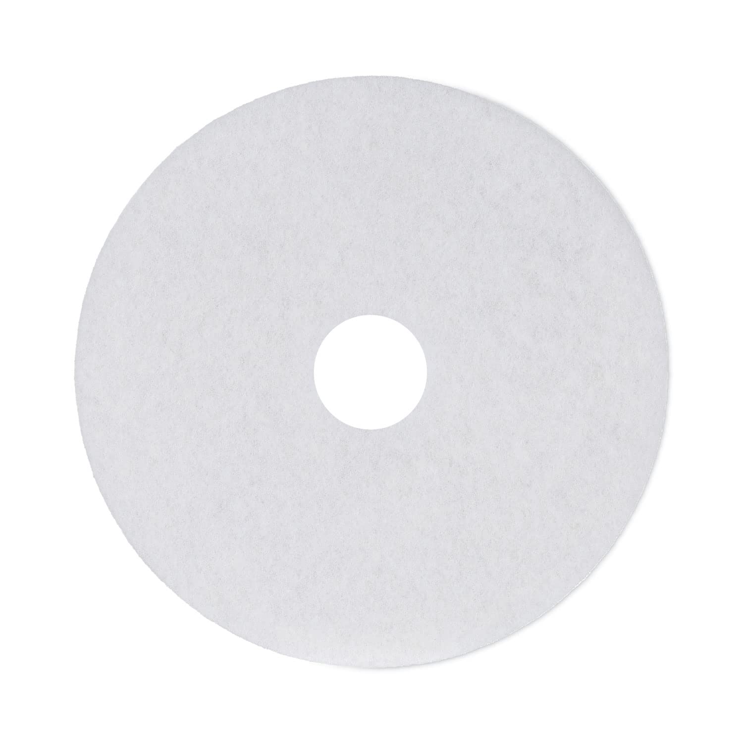 Boardwalk Polishing Floor Pads, 17" Diameter, White, 5/Carton
