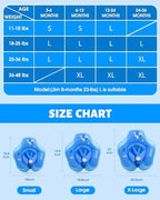 LAYCOL Baby Swimming Float Inflatable Baby Pool Float Ring with Sun Protection Canopy,add Tail no flip Over for Age of 3-36 Months