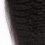 Selina Lace Closure Kinky Straight 4x4 Lace Closure Hd Lace Closure Kinky Straight Human Hair Free Part Lace Closure Hair Natural Color Black(8inch Kinky Straight, 4x4)