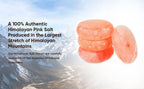 Himalayan Salt Massage Stone Discs - Flat, Thick & Round - Set of 4 | Pink Crystal Hand-Carved Stone for Massage Therapy and Deodorant (Large 3.5")